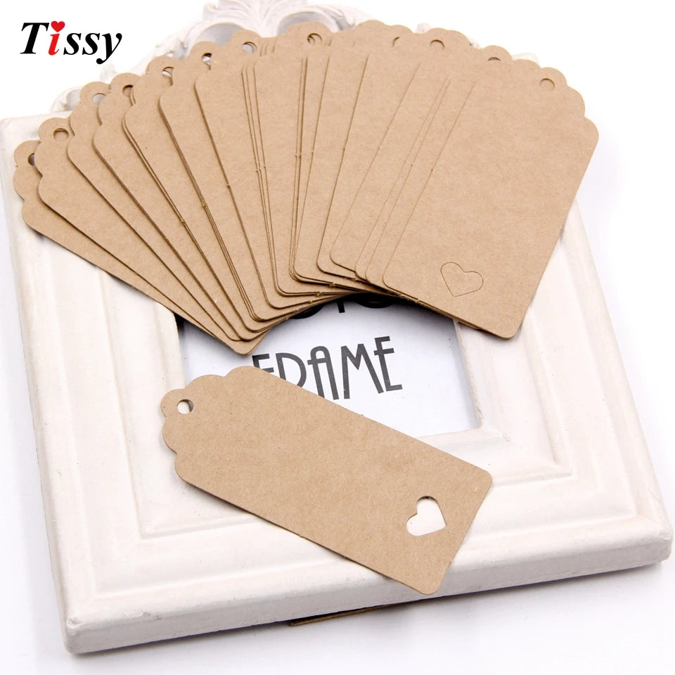 50PCS Kraft Paper Love Tags