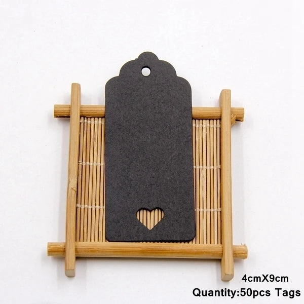 50PCS Kraft Paper Love Tags