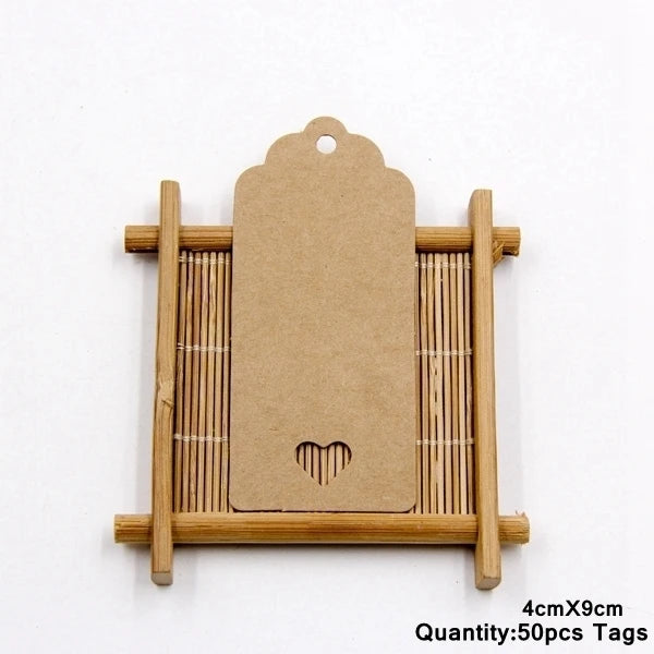 50PCS Kraft Paper Love Tags