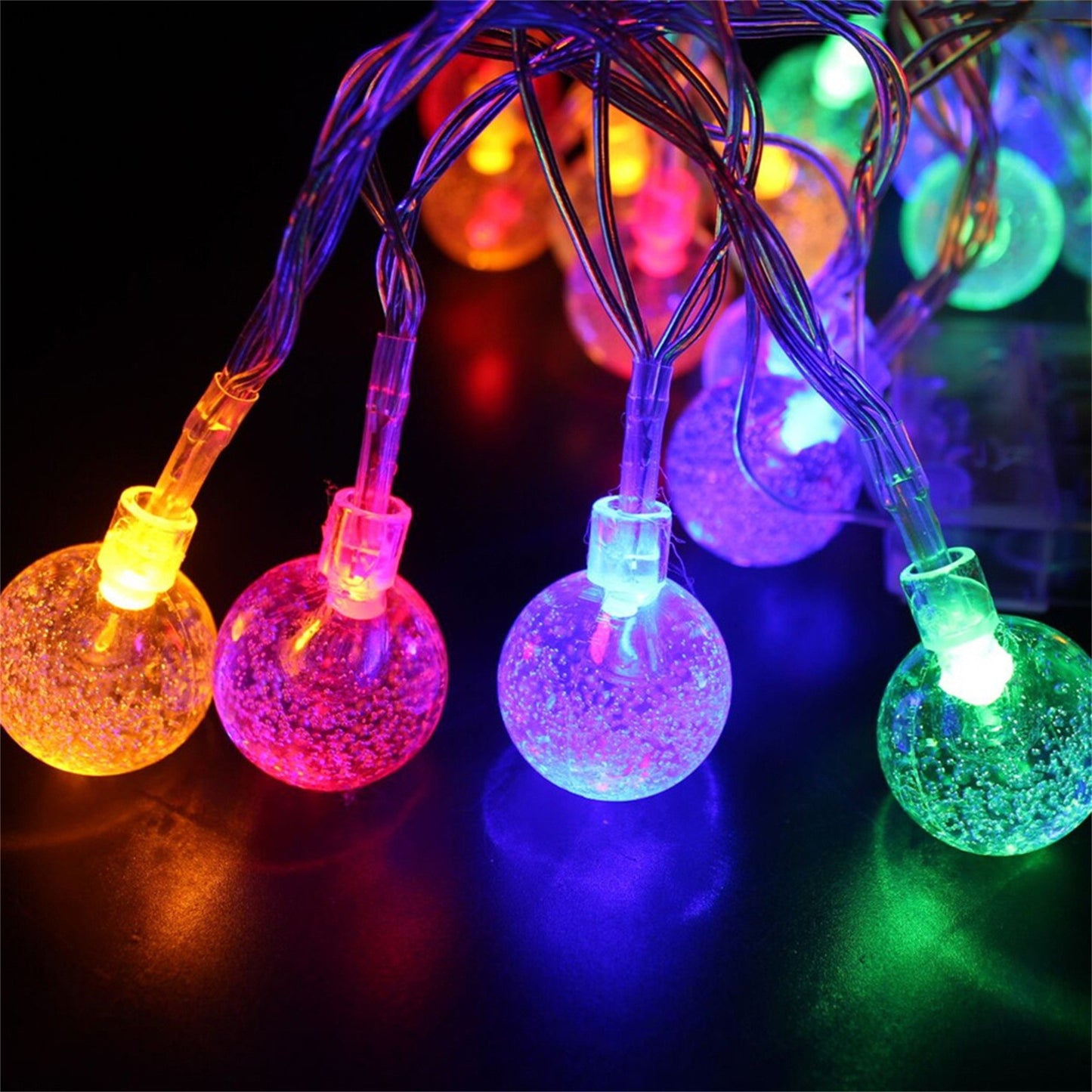 Solar Bubble Ball String Lights