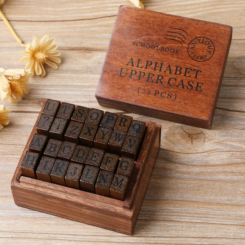 28pcs Alphabet Stamp Set