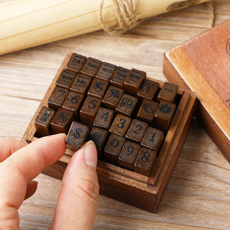 28pcs Alphabet Stamp Set