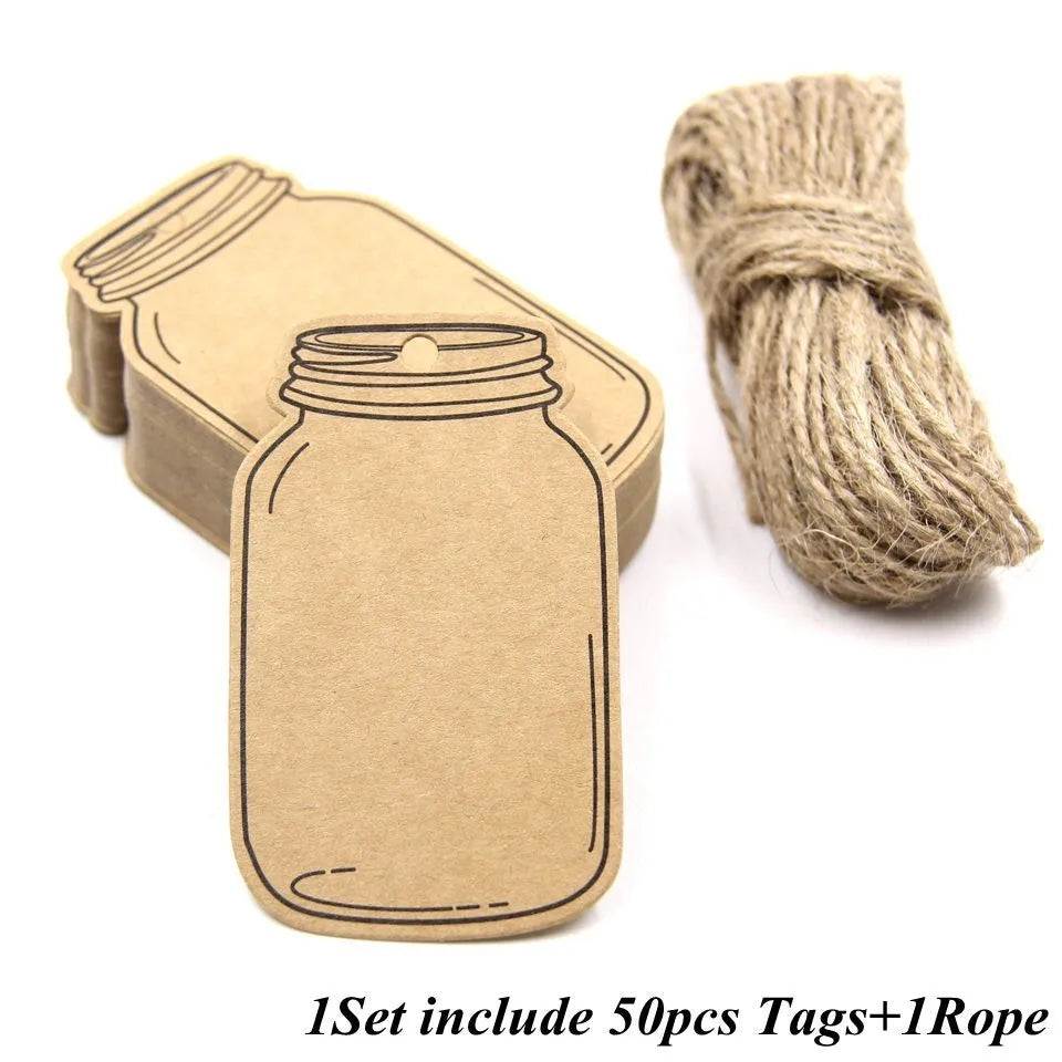 50PCS Kraft Paper Love Tags