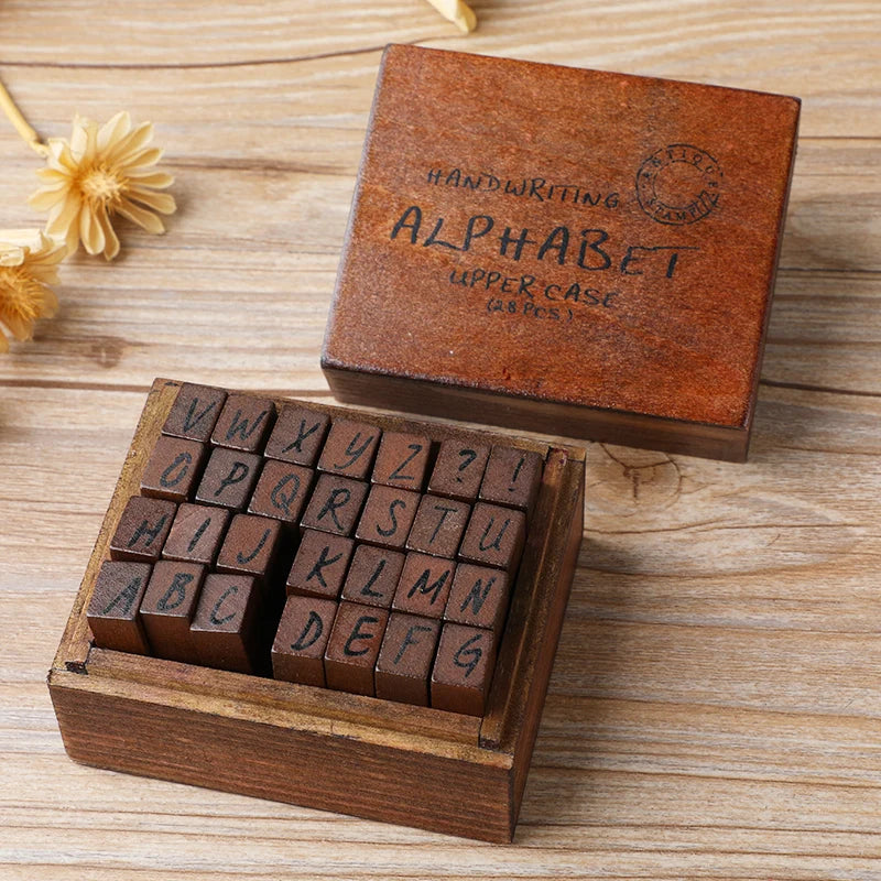28pcs Alphabet Stamp Set