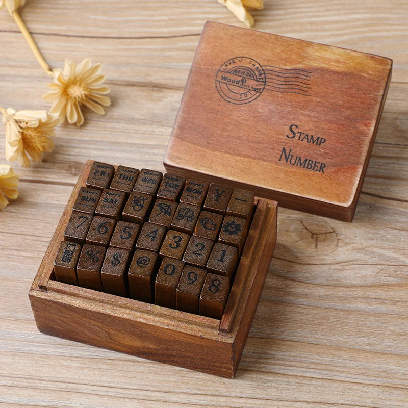 28pcs Alphabet Stamp Set