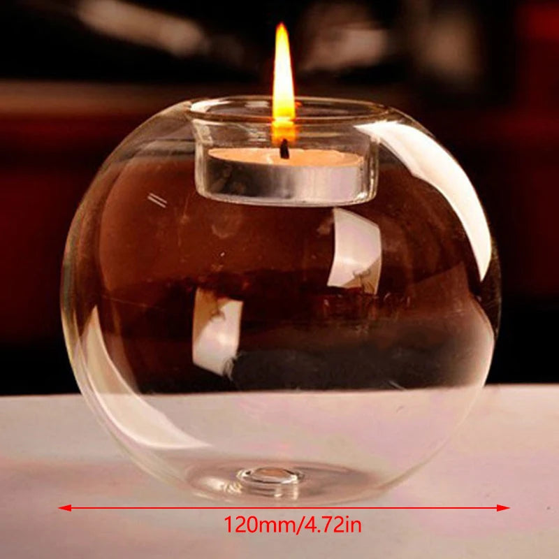 Clear Glass Tealight Candle Holder