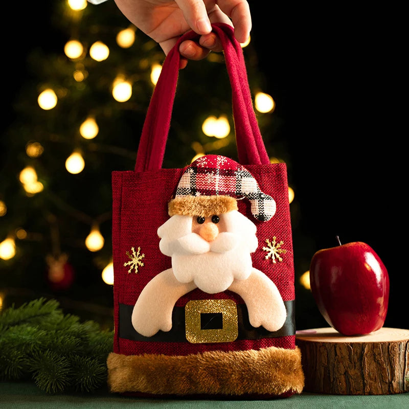 Christmas Linen Gift Bag