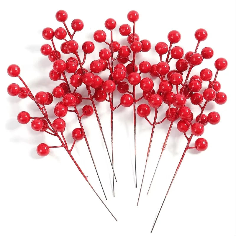 Artificial Pine & Berry Branches(10pcs)