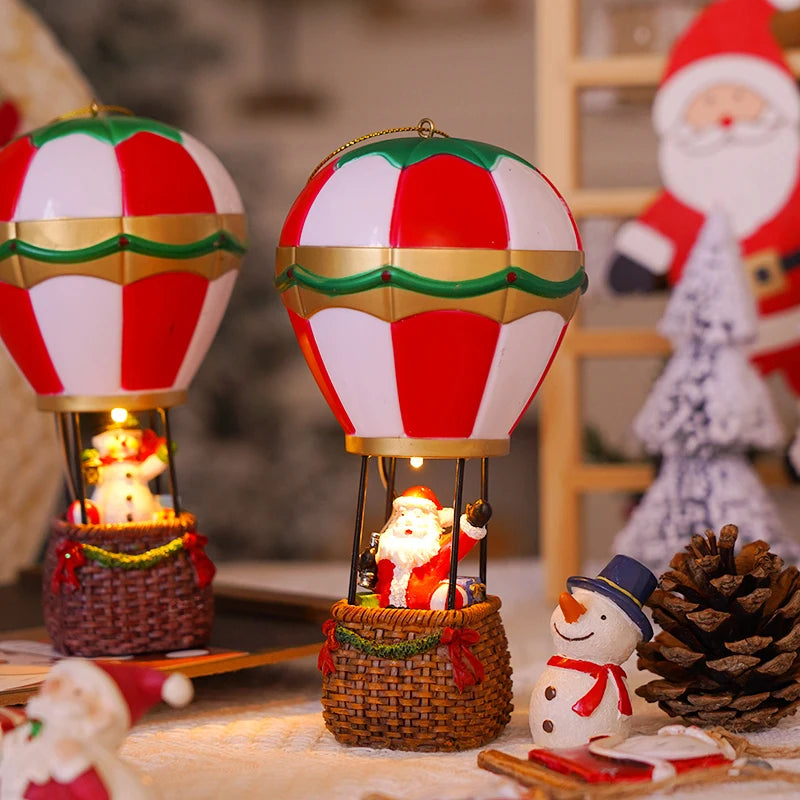 Christmas Glowing Hot Air Balloon Ornament