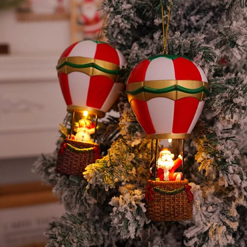 Christmas Glowing Hot Air Balloon Ornament
