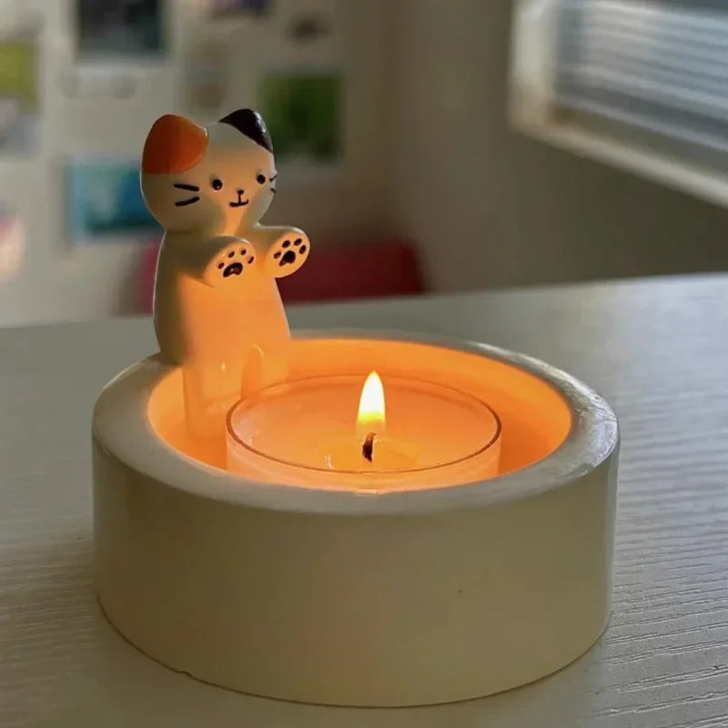 Cat Warm Paws Candle Holder