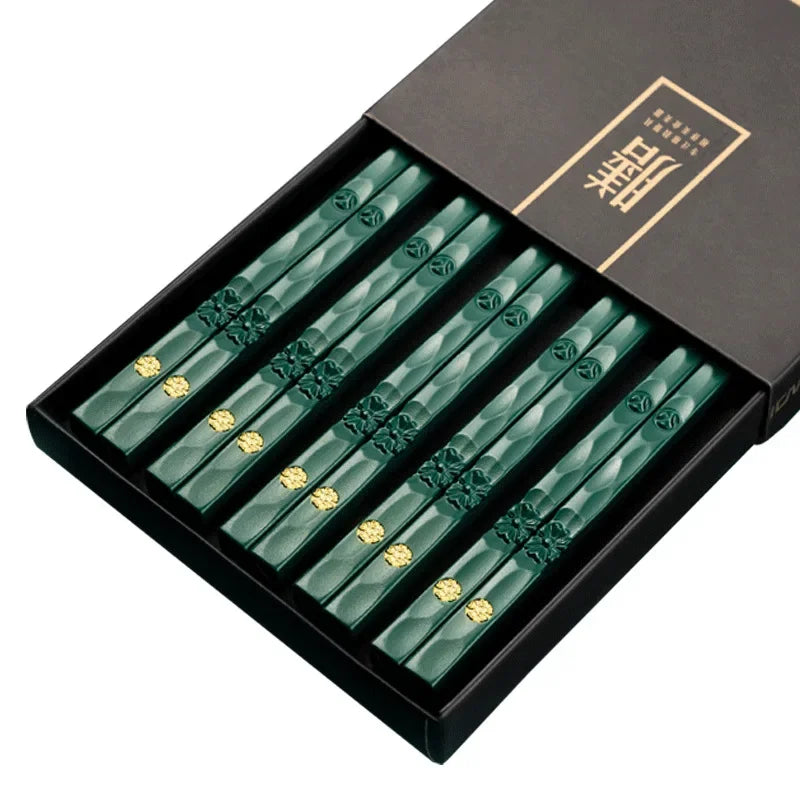 High-Quality Japanese Metal Chopsticks β 5 Pairs