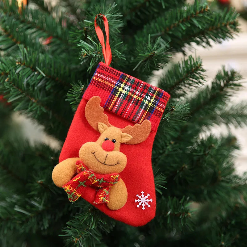 Merry Christmas Fabric Gift Socks
