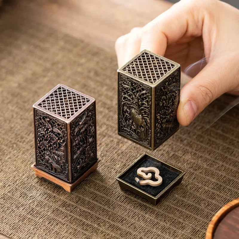 Square Alloy Incense Burner