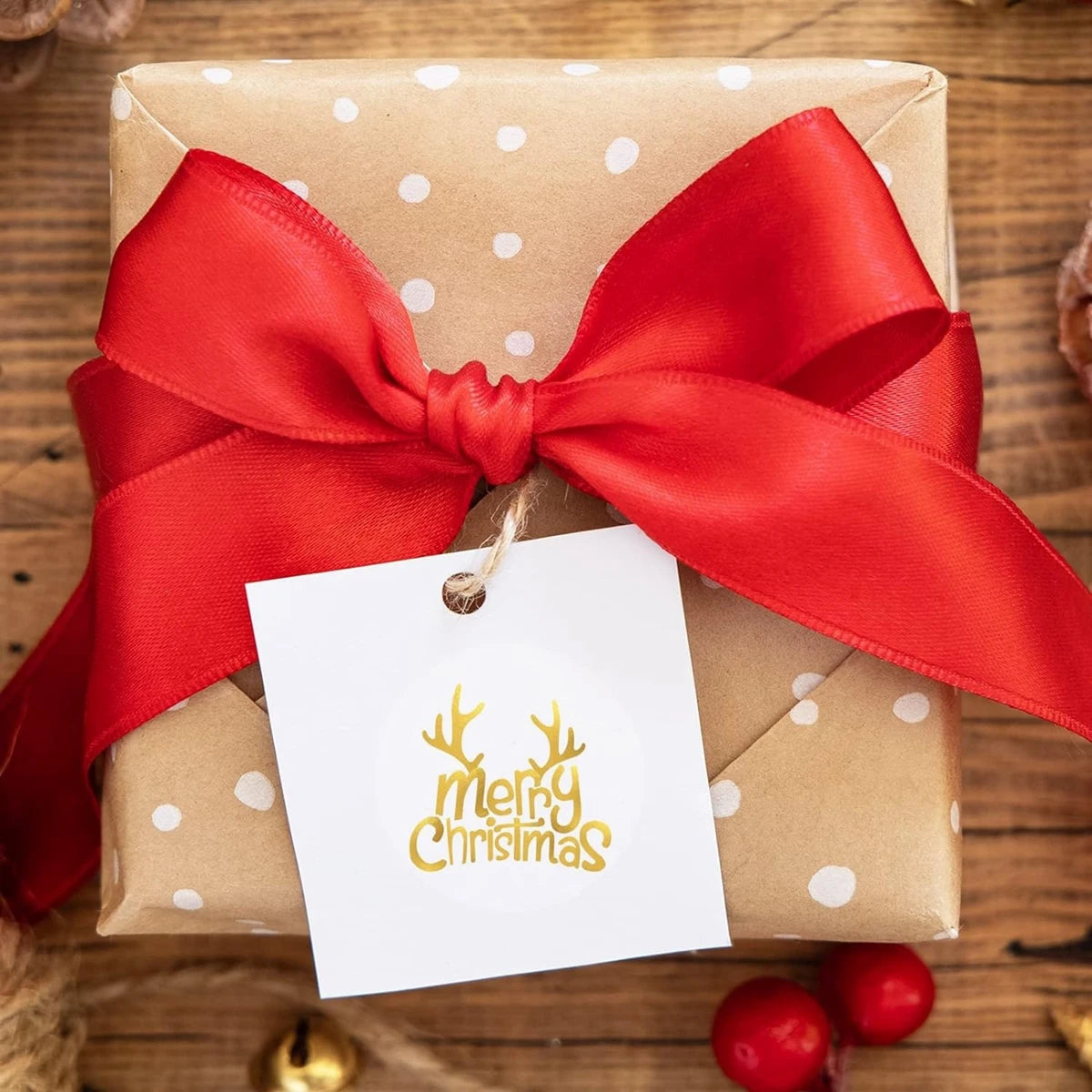 500pcs Transparent Merry Christmas Stickers
