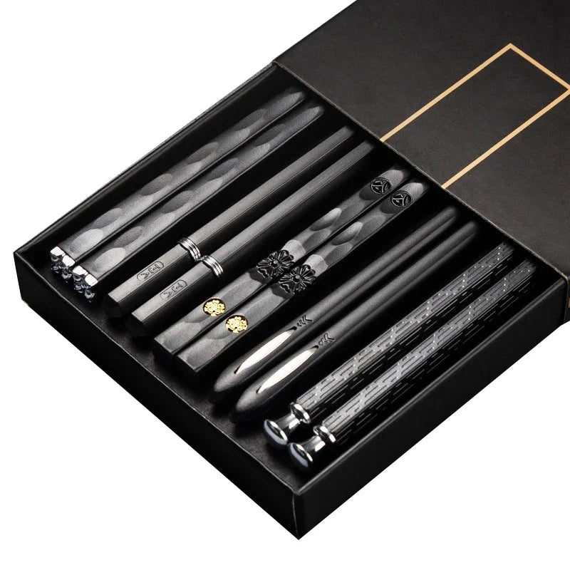 High-Quality Japanese Metal Chopsticks β 5 Pairs