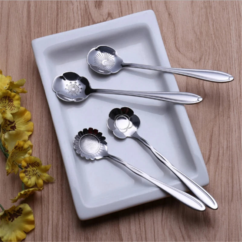 Stainless Steel Flower Spoon Set (8pcs)