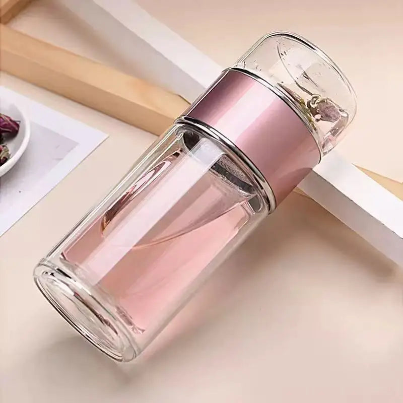 420ML Borosilicate Glass Tea Bottle with Infuser