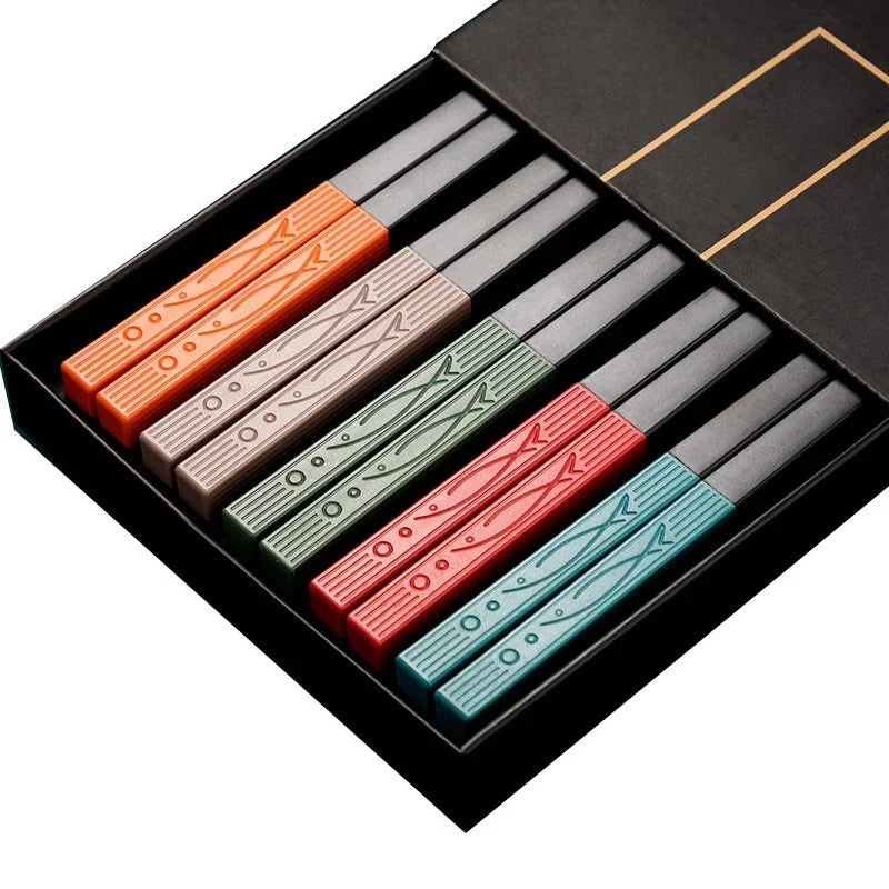 High-Quality Japanese Metal Chopsticks β 5 Pairs