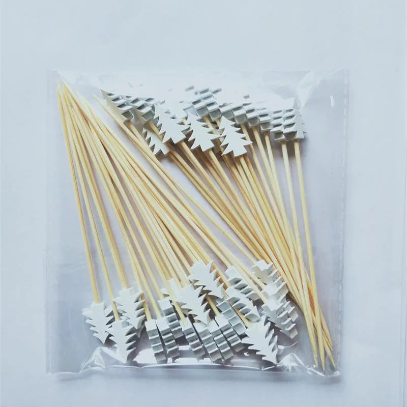 Christmas Bamboo Fruit Sticks (50pcs)