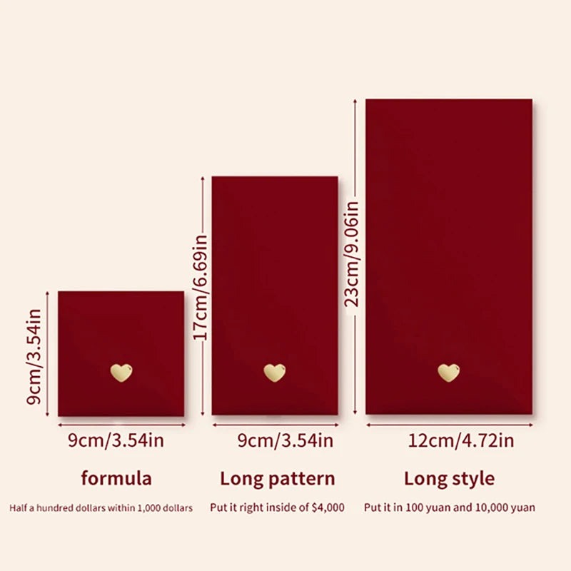6pcs Chinese Red Envelope Set – Spring Festival Lucky Money Packets