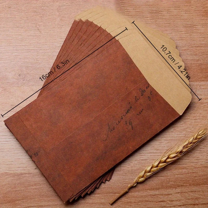 Vintage Kraft Paper Envelopes (10PCS)