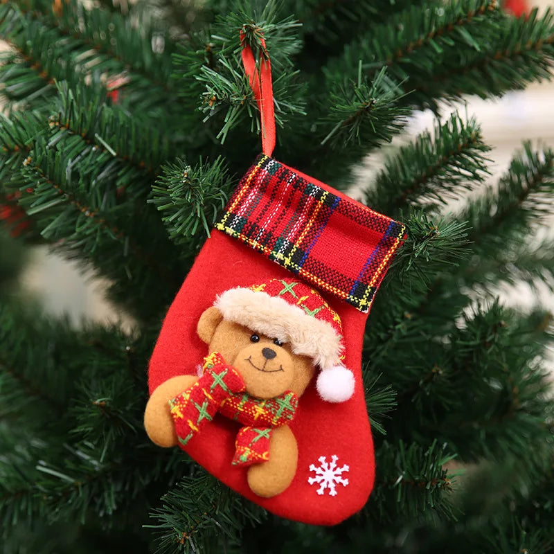 Merry Christmas Fabric Gift Socks