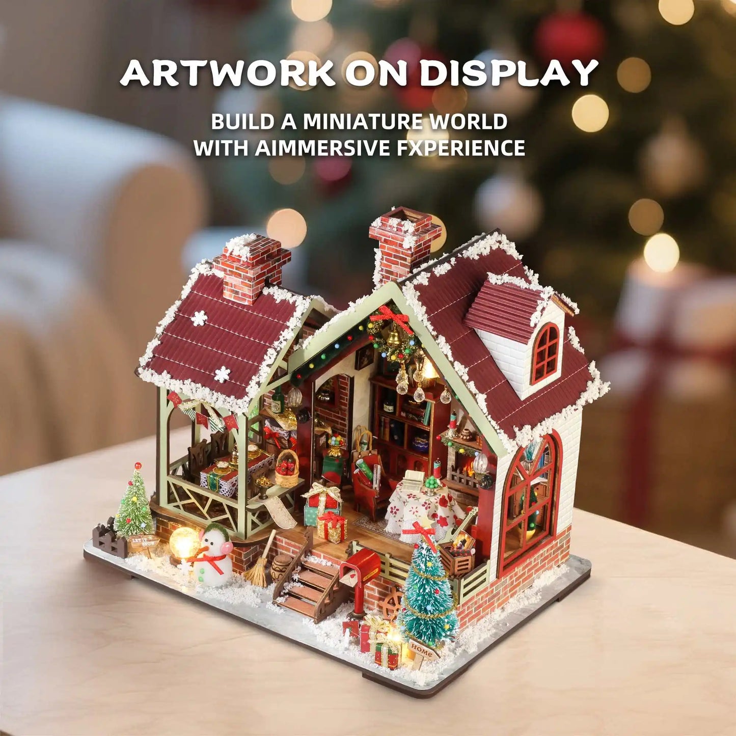 Christmas Night Warm House DIY Miniature Kit