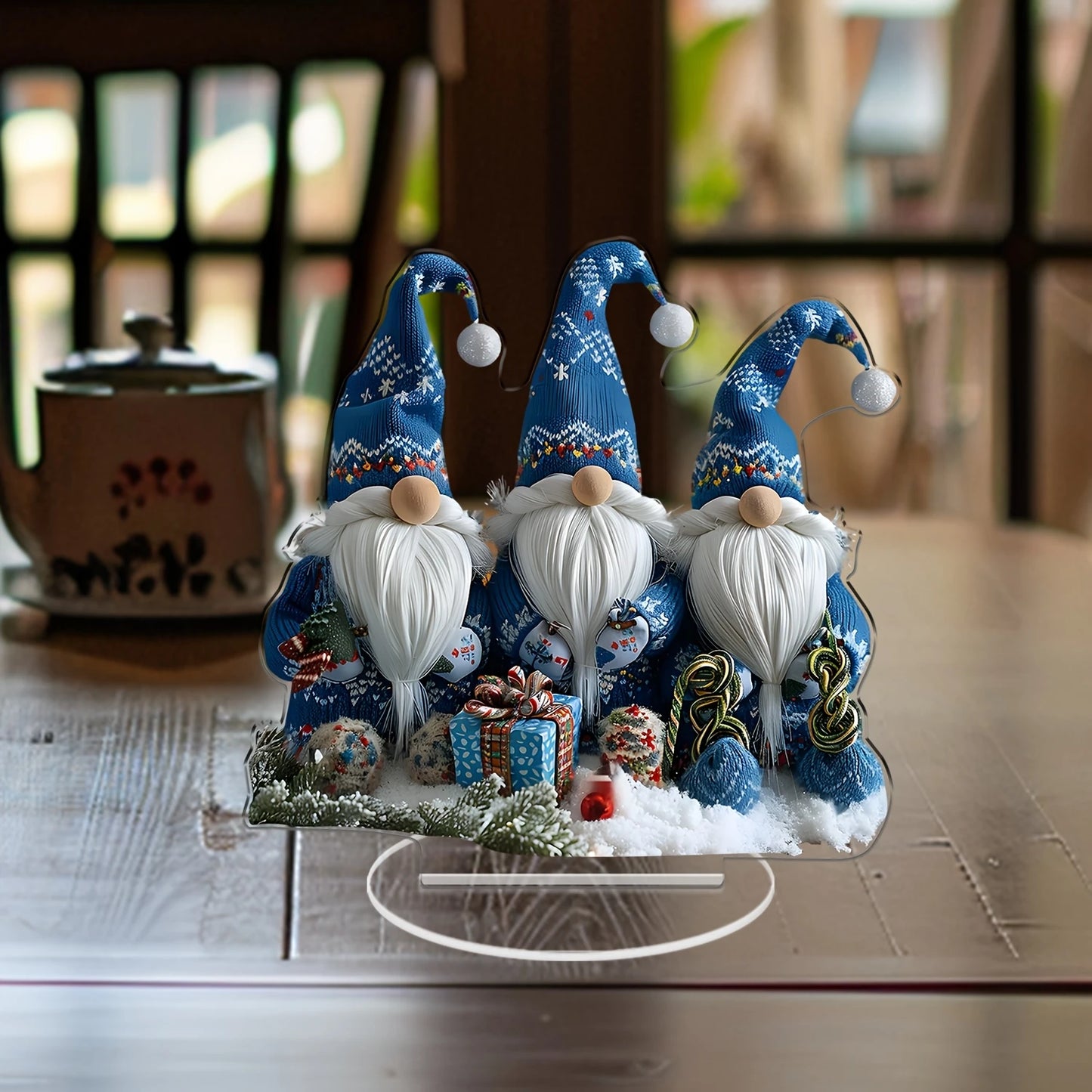 18cm Acrylic Christmas Gnome Tabletop Decor