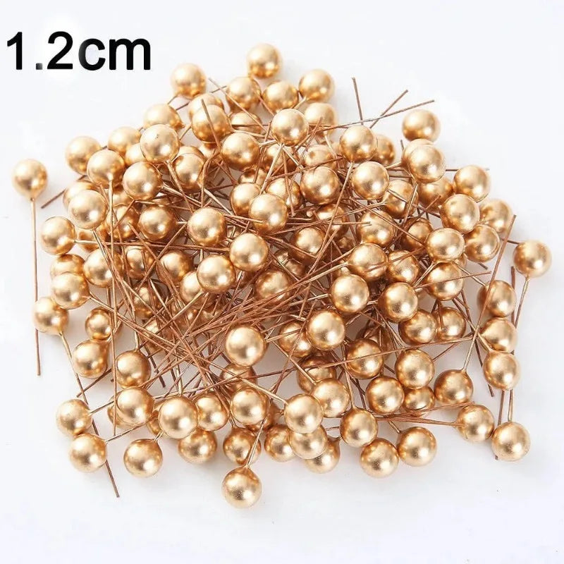 50/100Pcs Christmas Artificial Berry Ornaments