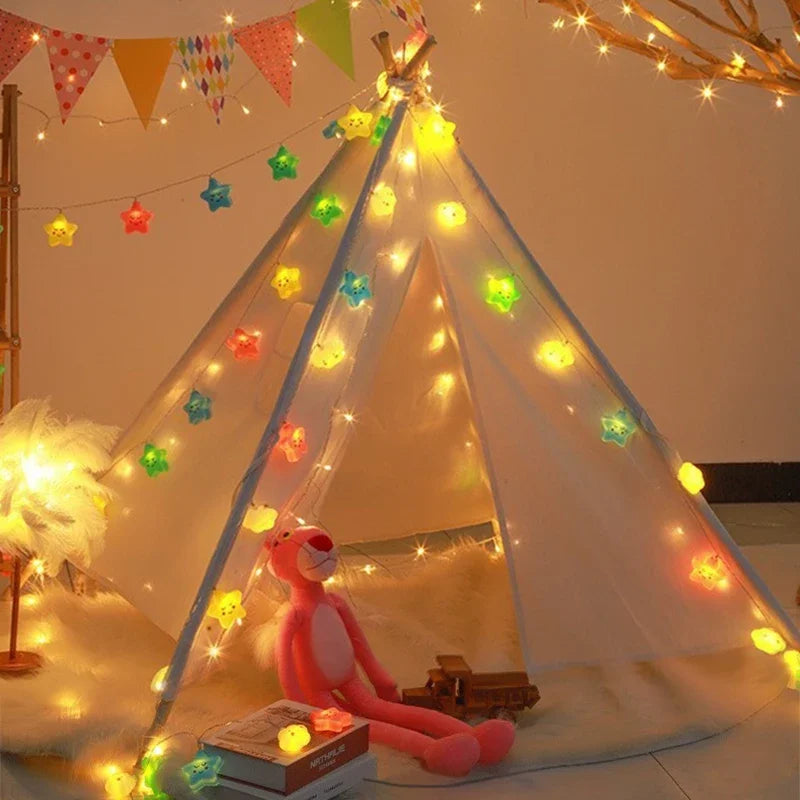 LED Star Garland String Lights