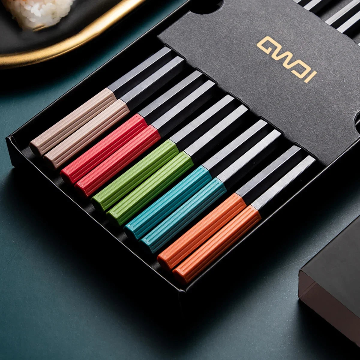 High-Quality Japanese Metal Chopsticks β 5 Pairs