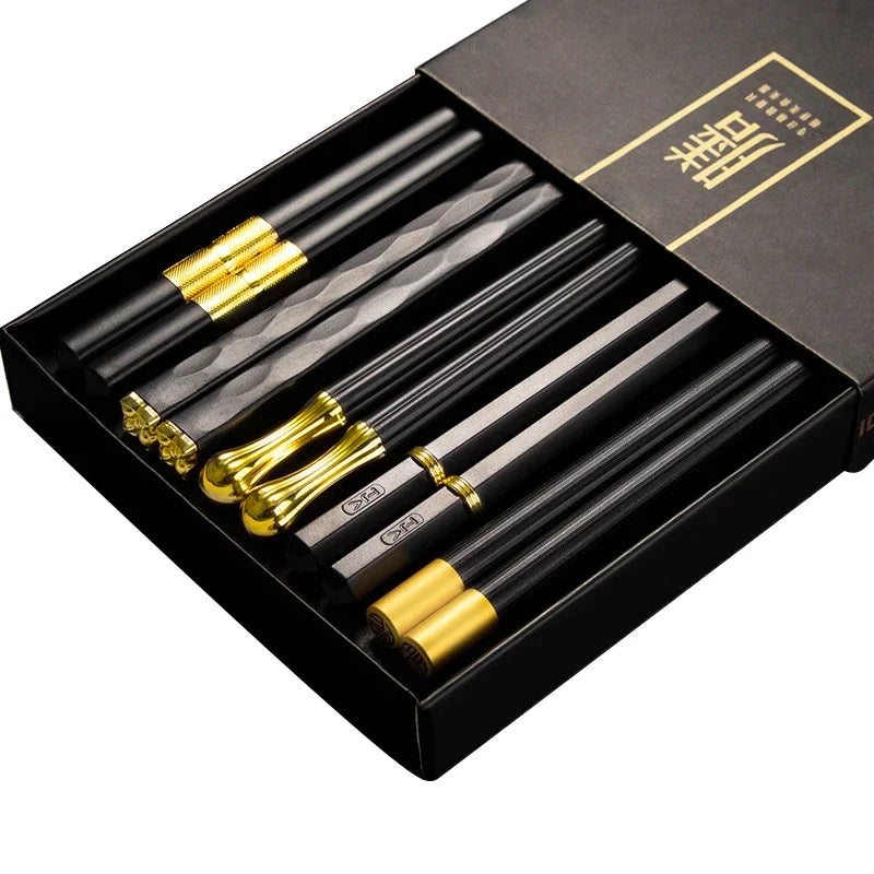 High-Quality Japanese Metal Chopsticks β 5 Pairs