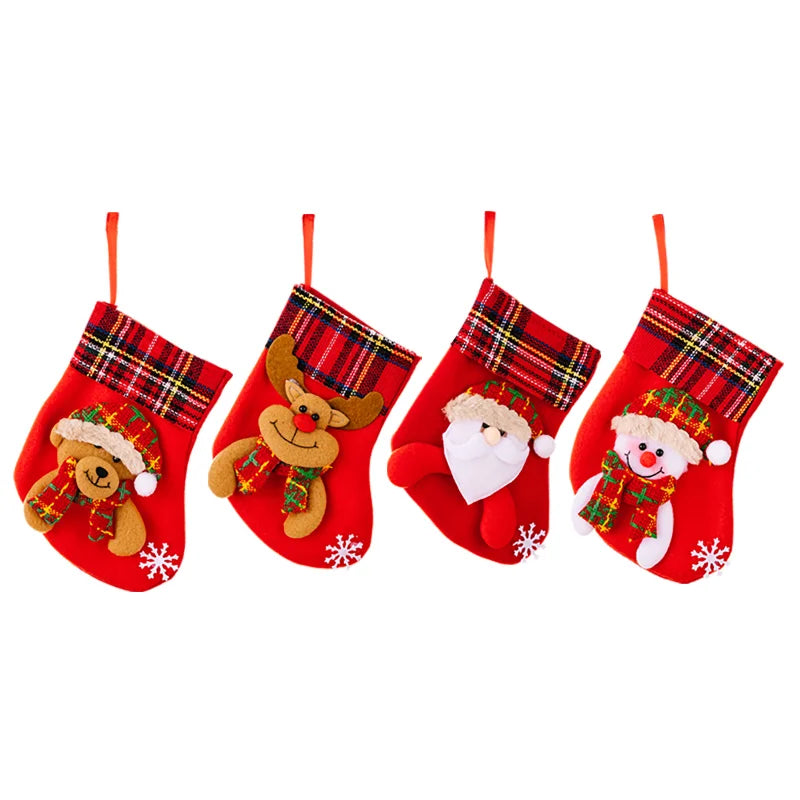 Merry Christmas Fabric Gift Socks