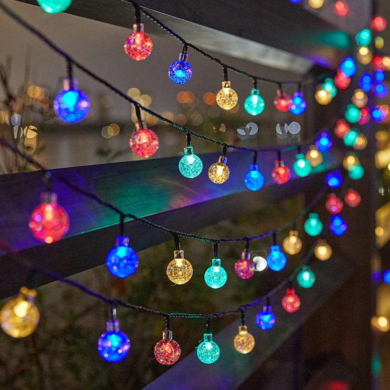 Solar Bubble Ball String Lights