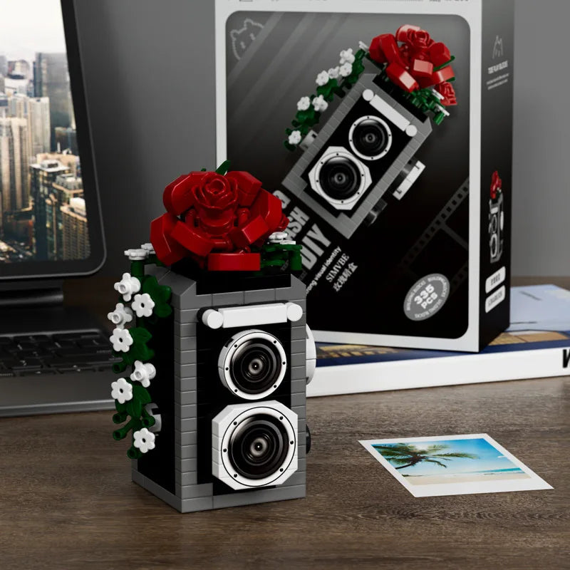 SLR Camera Mirror Flower Building Block Set