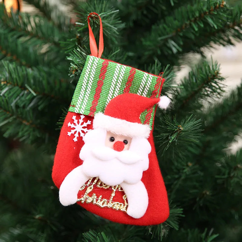 Merry Christmas Fabric Gift Socks