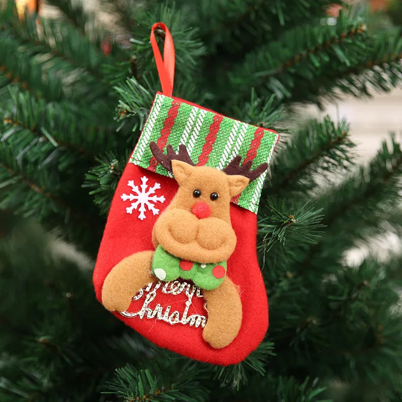 Merry Christmas Fabric Gift Socks