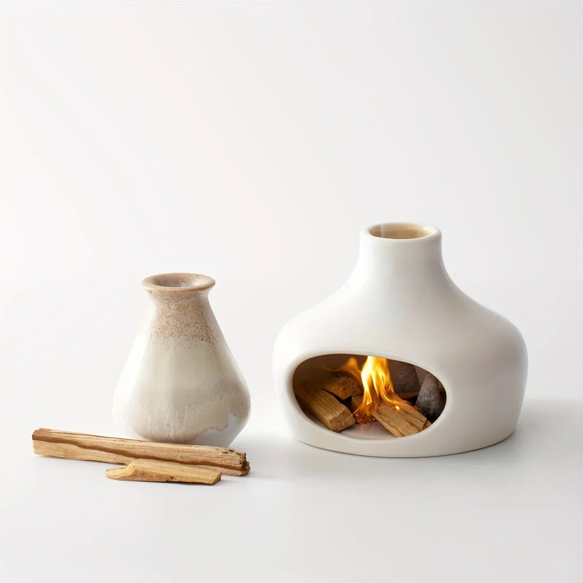 Elegant Ceramic Palo Santo & Sage Burner