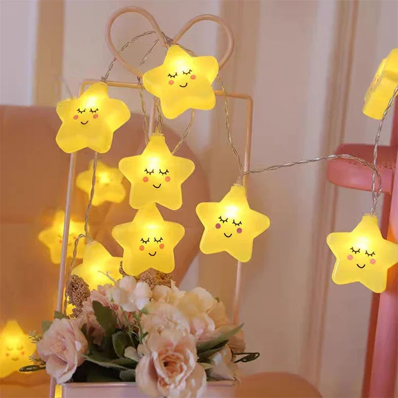 LED Star Garland String Lights