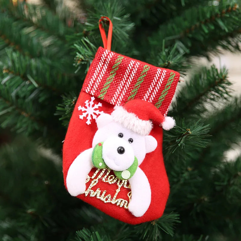 Merry Christmas Fabric Gift Socks