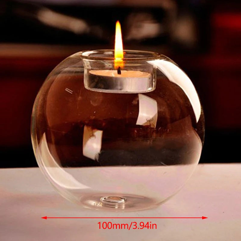 Clear Glass Tealight Candle Holder