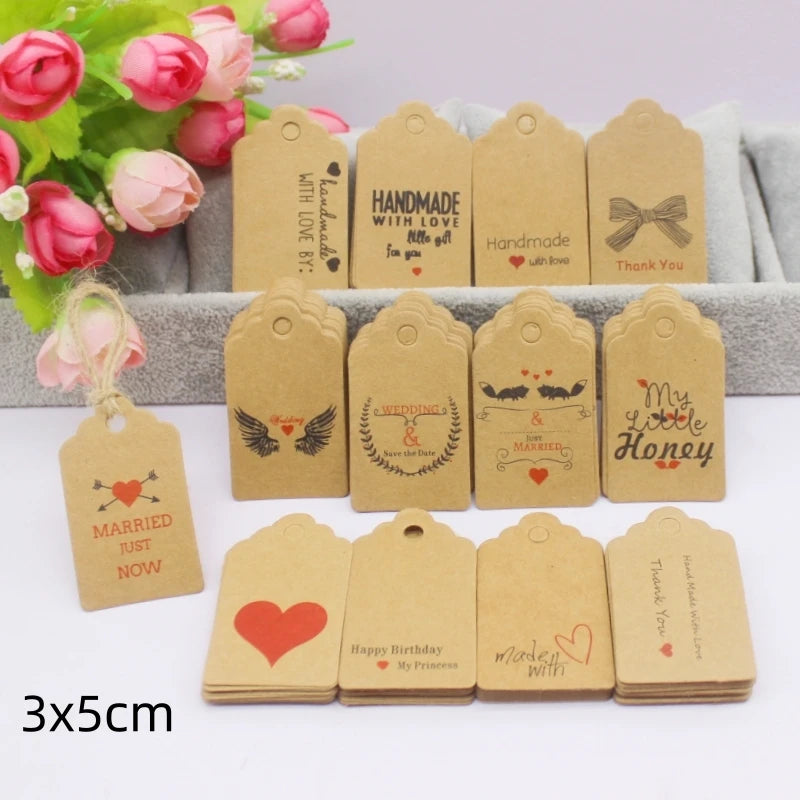100pcs Label Tags with Strings
