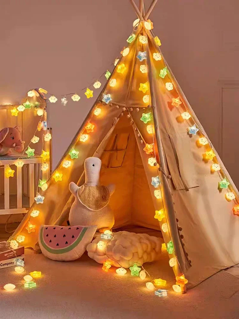 LED Star Garland String Lights