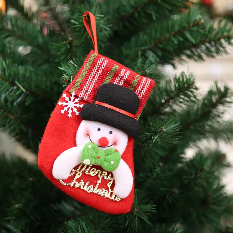 Merry Christmas Fabric Gift Socks