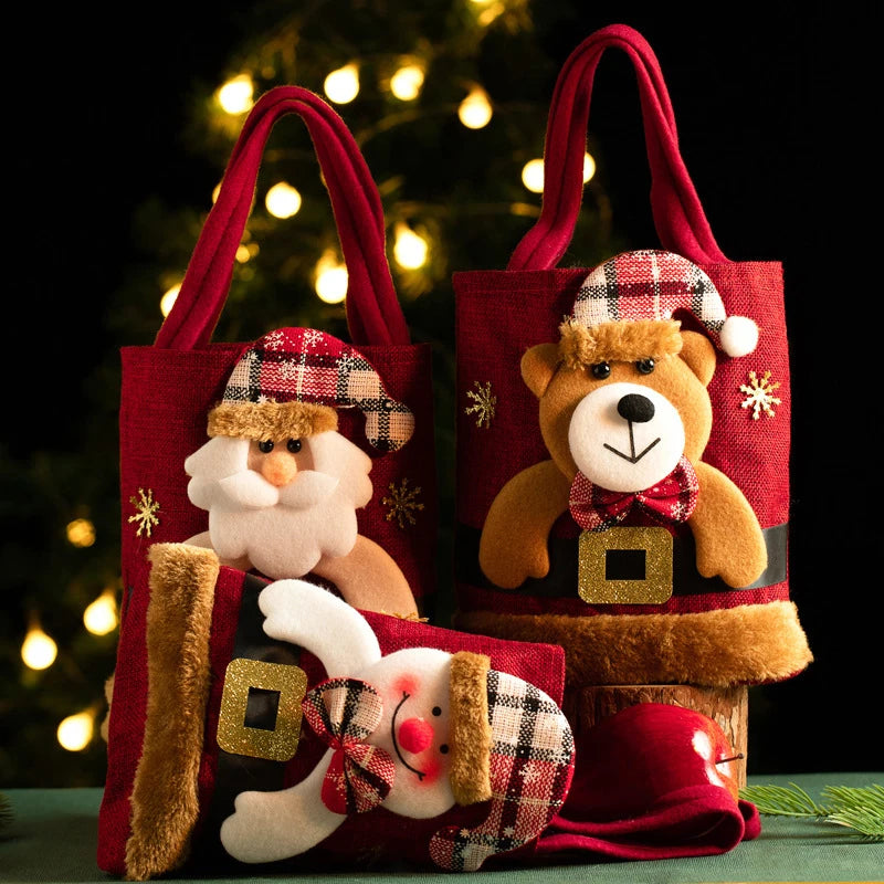 Christmas Linen Gift Bag
