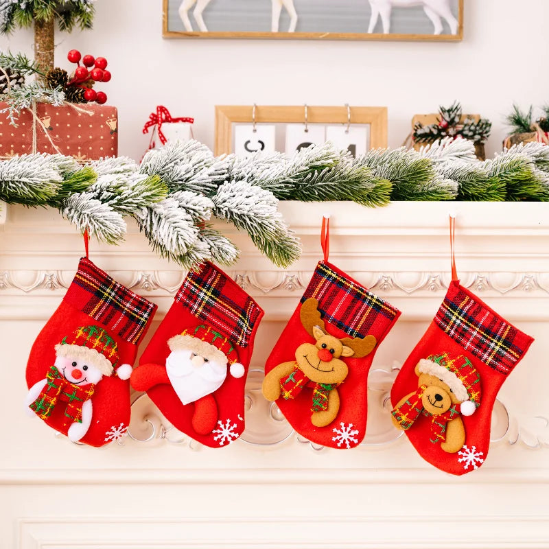 Merry Christmas Fabric Gift Socks