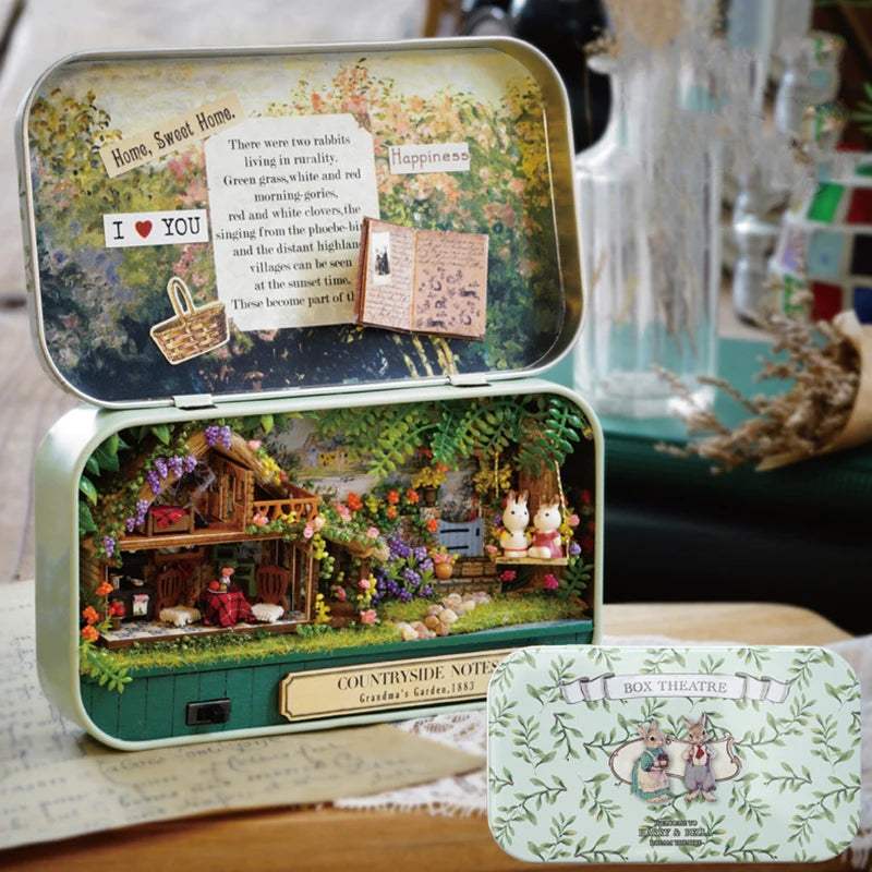 DIY Wooden Miniature Dollhouse Theatre Box
