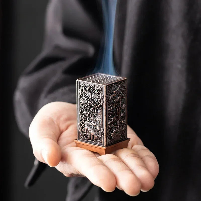 Square Alloy Incense Burner