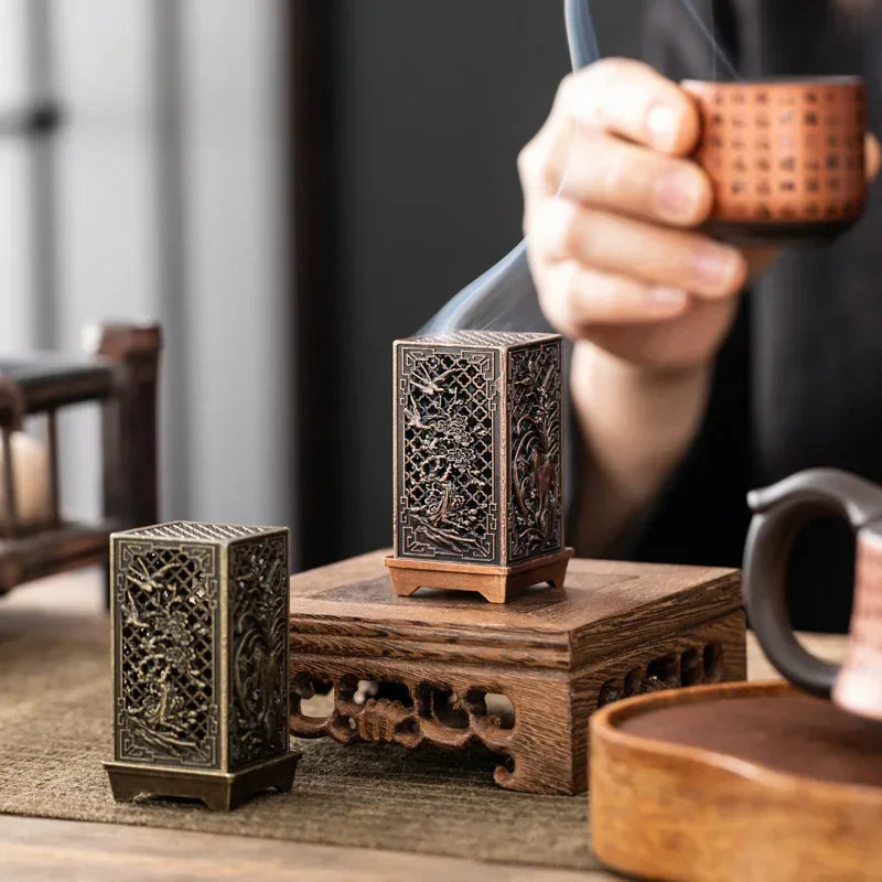 Square Alloy Incense Burner